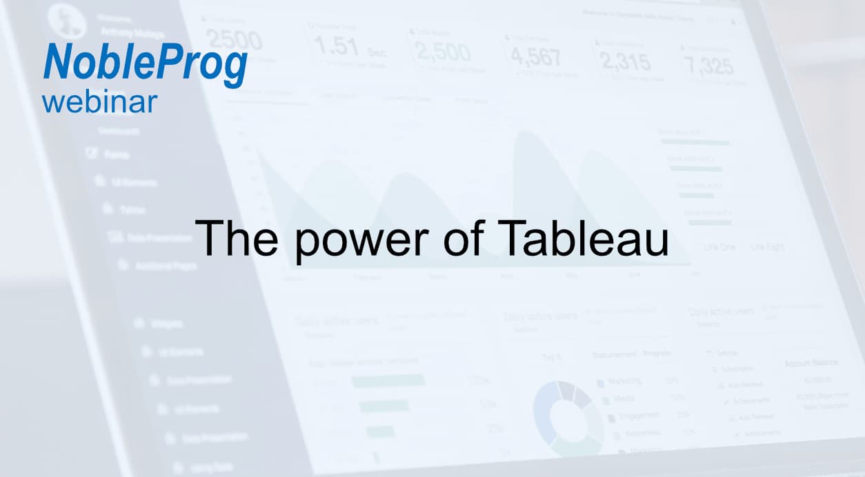 The power of Tableau - a brief webinar snippet